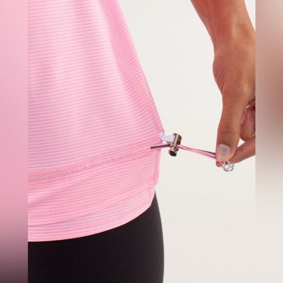 Lululemon Run Striped Back On Track Tank Built in Bra Workout Flowy Gym Top - Picture 4 of 10